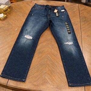 Lazer Xander Straight Fit Jeans 32x30 Dark Wash Stretch Denim NWT